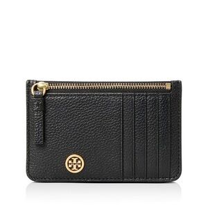 Tory Burch Women's Walker Top-Zip Card Case, Black